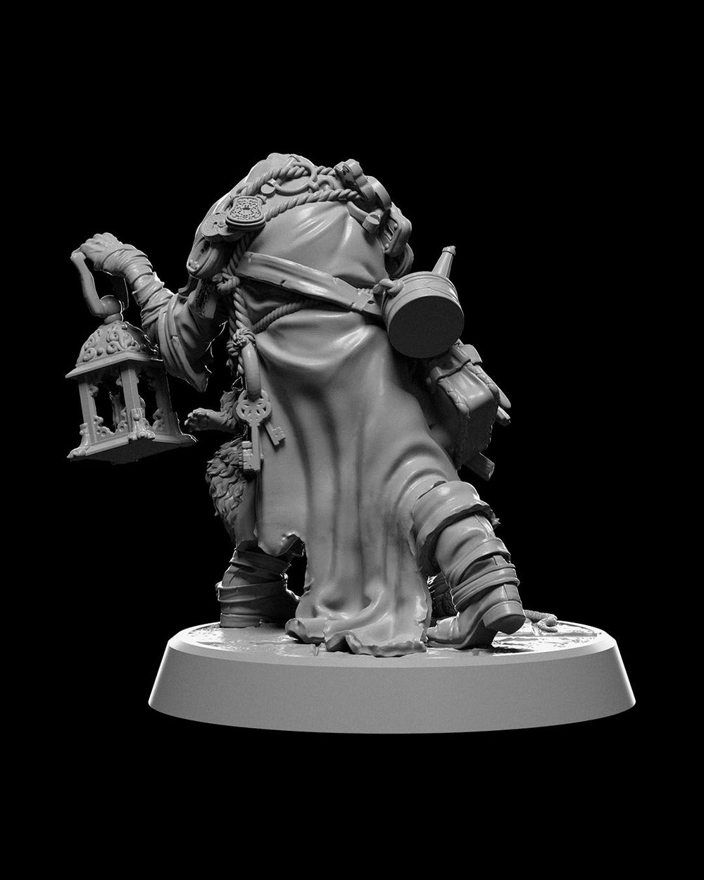 Darach Ancient Wizard Miniature with Lantern