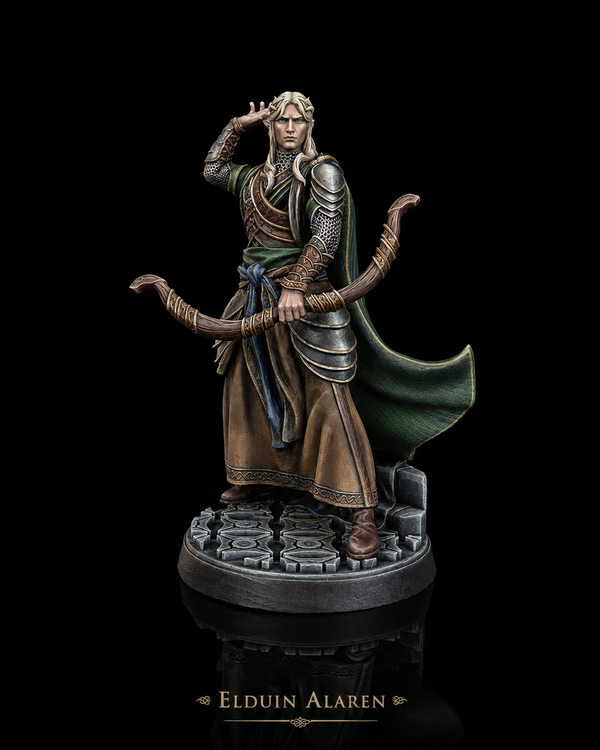 Elduin Alaren - Elven Archer Ranger Tabletop Miniature