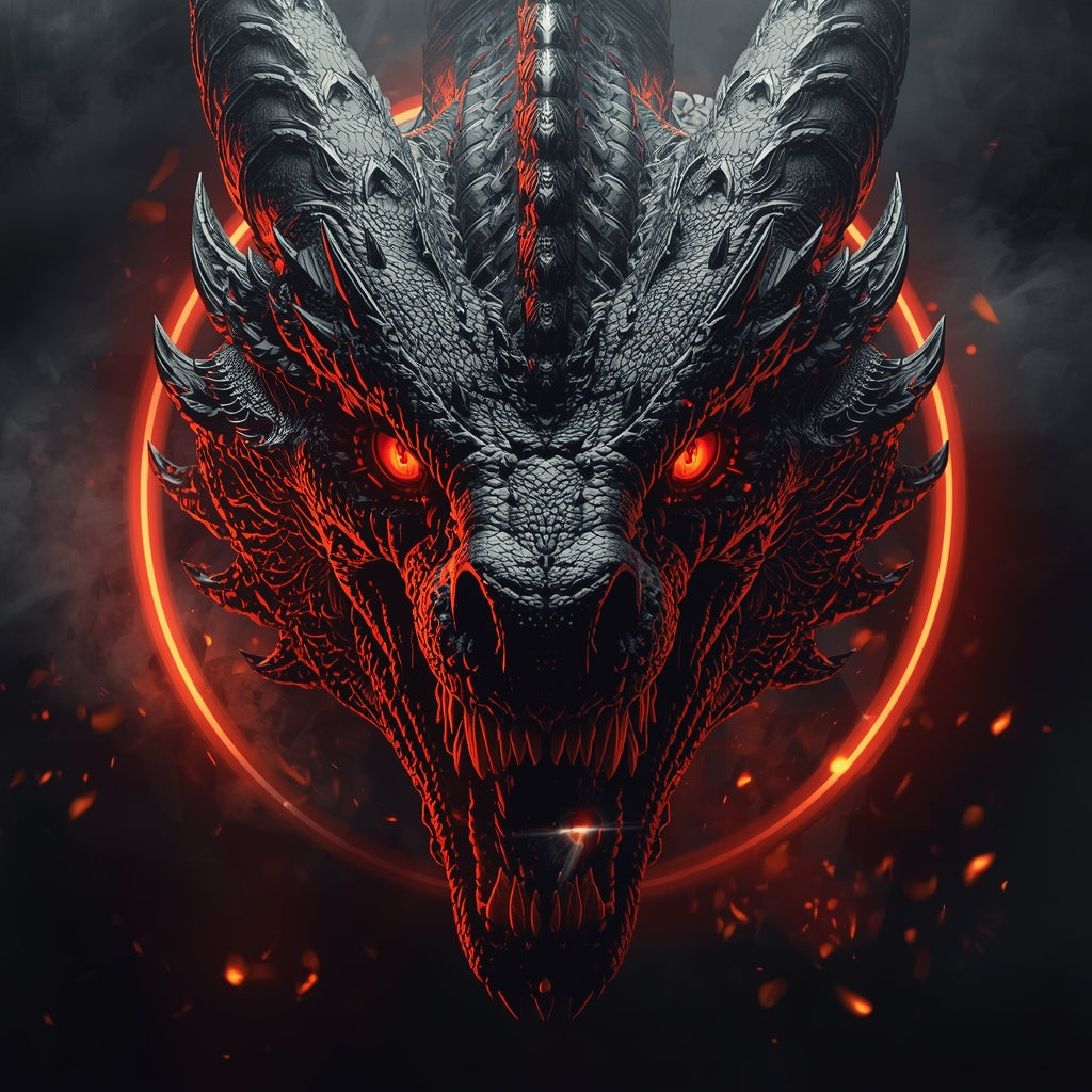 Carved dragon head, watching over the workshop's weekly rite